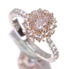 �s���N�_�C�������h 0.42ct/FLP/SI1 ���[�Y�J�b�g�_�C�������h �v���`�i �s���N�S�[���h �����O(�w��)