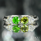 ���V�A�Y�f�}���g�C�h�K�[�l�b�g ��0.7ct �_�C�������h 0.4ct �v���`�i �C�G���[�S�[���h �����O(�w��)