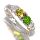 ���V�A�Y�f�}���g�C�h�K�[�l�b�g ��0.7ct �_�C�������h 0.4ct �v���`�i �C�G���[�S�[���h �����O(�w��)