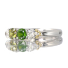 ���V�A�Y�f�}���g�C�h�K�[�l�b�g ��0.7ct �_�C�������h 0.4ct �v���`�i �C�G���[�S�[���h �����O(�w��)