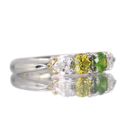 ���V�A�Y�f�}���g�C�h�K�[�l�b�g ��0.7ct �_�C�������h 0.4ct �v���`�i �C�G���[�S�[���h �����O(�w��)