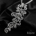 �_�C�������h 7.4ct �z���C�g�S�[���h �l�b�N���X