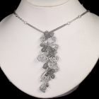 �_�C�������h 7.4ct �z���C�g�S�[���h �l�b�N���X