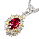 ����M�s�W�����u���b�h���r�[ 0.5ct �C�G���[�_�C�������h 0.13ct �_�C�������h �v���`�i �l�b�N���X