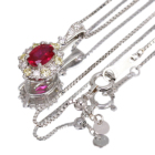 ����M�s�W�����u���b�h���r�[ 0.5ct �C�G���[�_�C�������h 0.13ct �_�C�������h �v���`�i �l�b�N���X