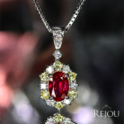 ����M�s�W�����u���b�h���r�[ 0.5ct �C�G���[�_�C�������h 0.13ct �_�C�������h �v���`�i �l�b�N���X