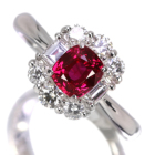 ����M���r�[ 1.0ct �_�C�������h ��0.6ct �v���`�i �����O(�w��)