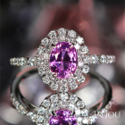 �X�������J�Y�s���N�T�t�@�C�A 1.1ct �_�C�������h 0.5ct �v���`�i �����O(�w��)