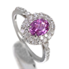 �X�������J�Y�s���N�T�t�@�C�A 1.1ct �_�C�������h 0.5ct �v���`�i �����O(�w��)