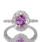�X�������J�Y�s���N�T�t�@�C�A 1.1ct �_�C�������h 0.5ct �v���`�i �����O(�w��)