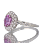 �X�������J�Y�s���N�T�t�@�C�A 1.1ct �_�C�������h 0.5ct �v���`�i �����O(�w��)
