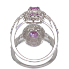 �X�������J�Y�s���N�T�t�@�C�A 1.1ct �_�C�������h 0.5ct �v���`�i �����O(�w��)