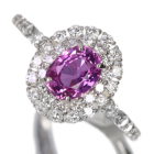 �X�������J�Y�s���N�T�t�@�C�A 1.1ct �_�C�������h 0.5ct �v���`�i �����O(�w��)